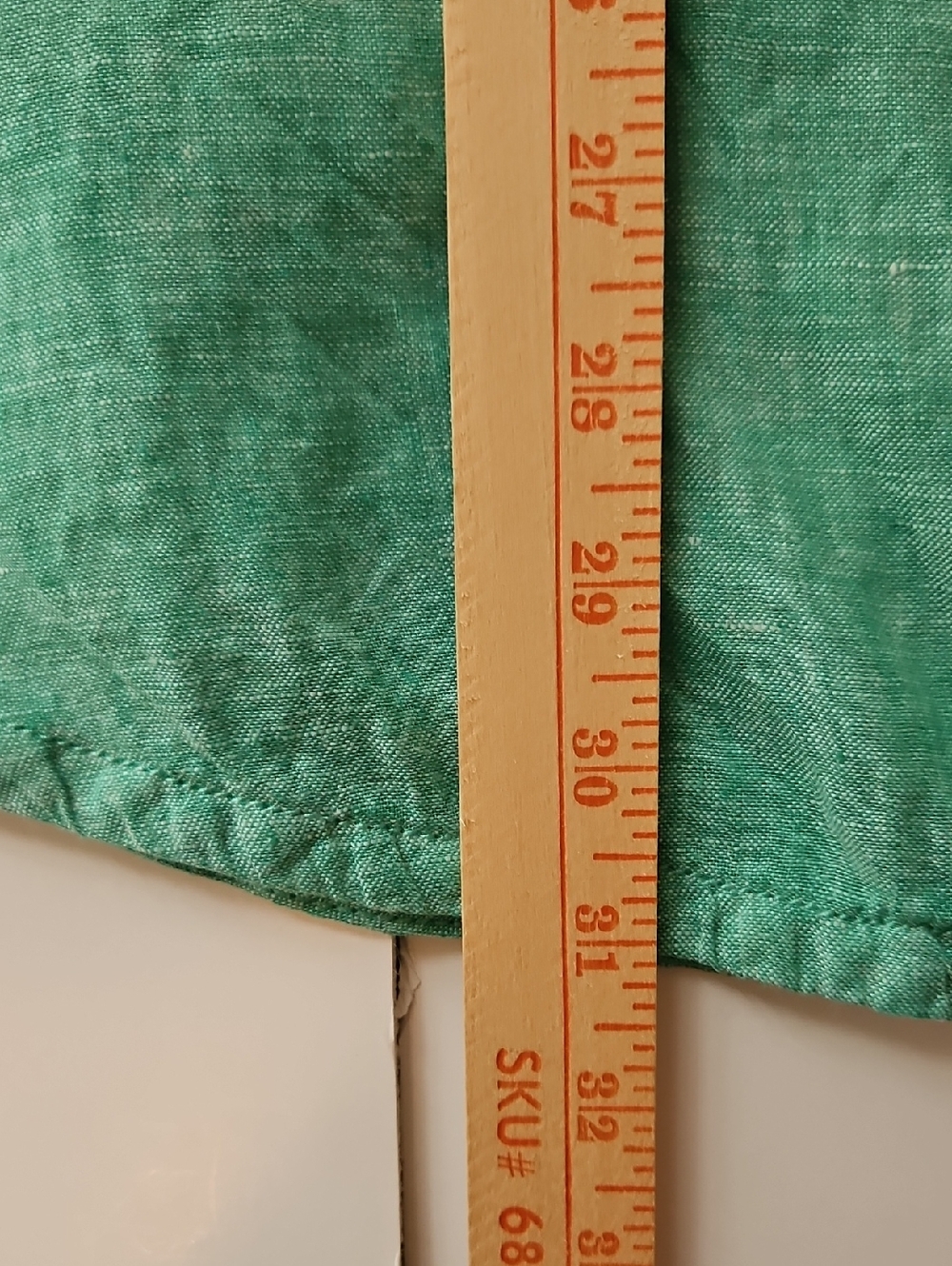 Sigrid Olsen M 100% Linen Green Button Up Roll Tab Option Coastal Euro Summer - Picture 7 of 8